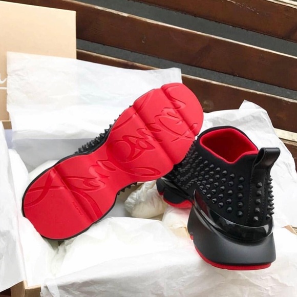 Women’s Christian Louboutin Spike Sock Donna Flat - Picture 2 of 6